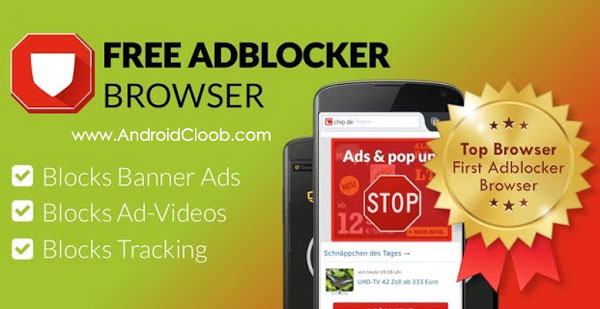 Free Adblocker Browser دانلود Free Adblocker Browser v54.0 برنامه حذف تبلیغات اینترنتی اندروید